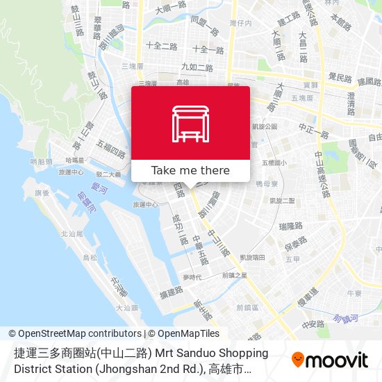 捷運三多商圈站(中山二路) Mrt Sanduo Shopping District Station (Jhongshan 2nd Rd.) map