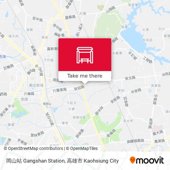 岡山站 Gangshan Station map