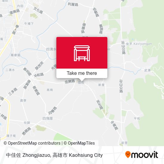 中佳佐 Zhongjiazuo map