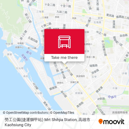 勞工公園(捷運獅甲站) Mrt Shihjia Station地圖