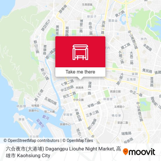 六合夜市(大港埔) Dagangpu Liouhe Night Market map