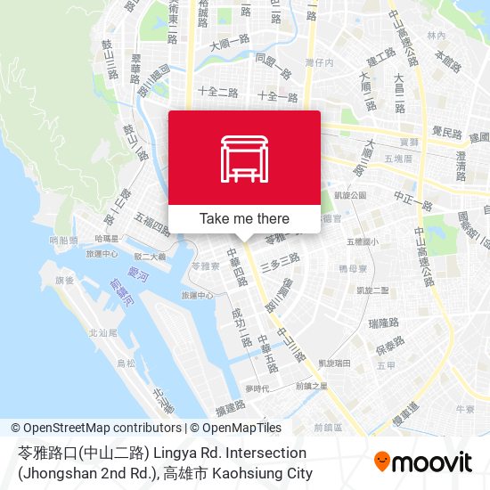 苓雅路口(中山二路) Lingya Rd. Intersection (Jhongshan 2nd Rd.) map