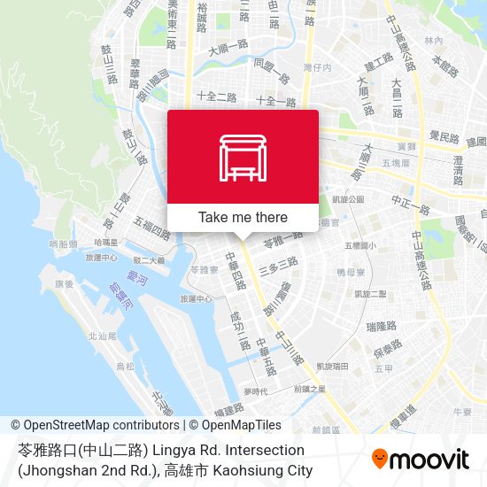 苓雅路口(中山二路) Lingya Rd. Intersection (Jhongshan 2nd Rd.)地圖