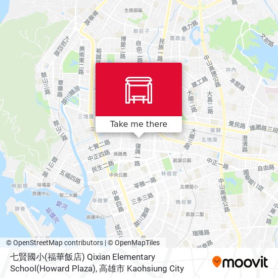 七賢國小(福華飯店) Qixian Elementary School(Howard Plaza) map