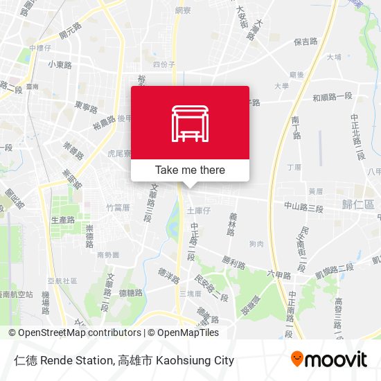 仁德 Rende Station map