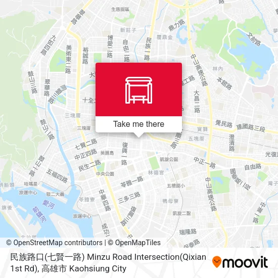 民族路口(七賢一路) Minzu Road Intersection(Qixian 1st Rd)地圖