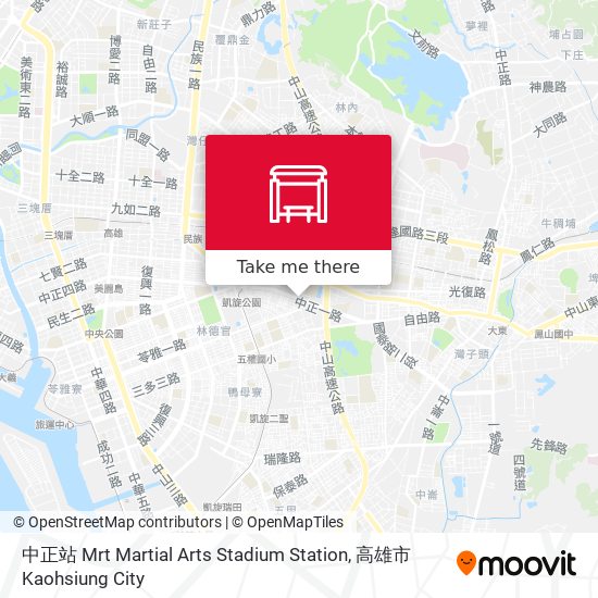 中正站 Mrt Martial Arts Stadium Station map