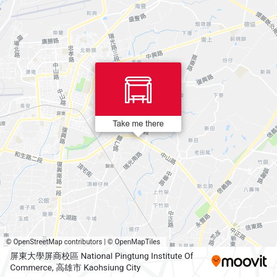 屏東大學屏商校區 National Pingtung Institute Of Commerce map