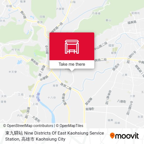 東九驛站 Nine Districts Of East Kaohsiung Service Station地圖