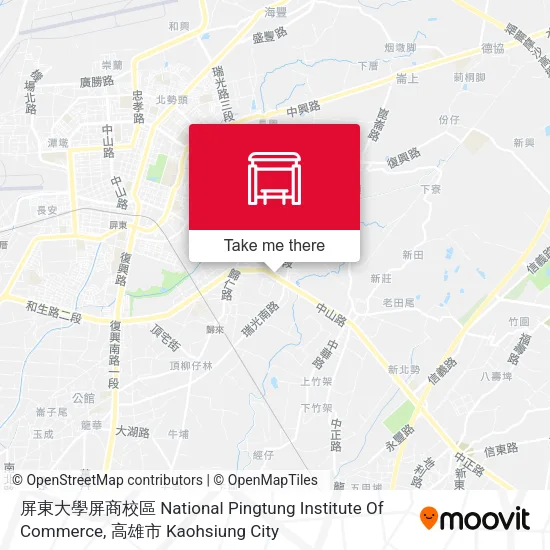屏東大學屏商校區 National Pingtung Institute Of Commerce地圖