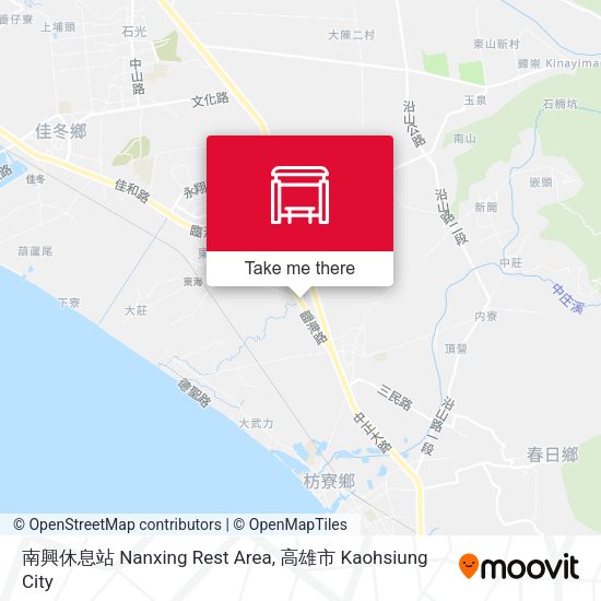 南興休息站 Nanxing Rest Area map