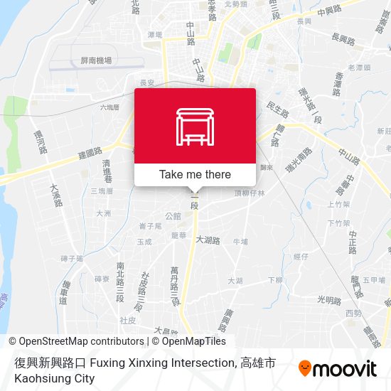 復興新興路口 Fuxing Xinxing Intersection map