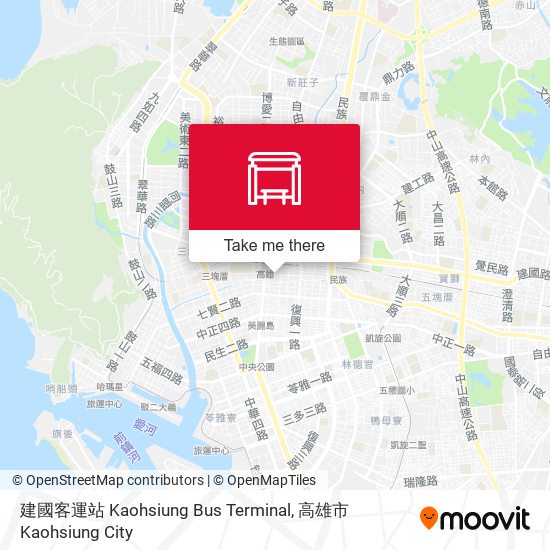 建國客運站 Kaohsiung Bus Terminal map