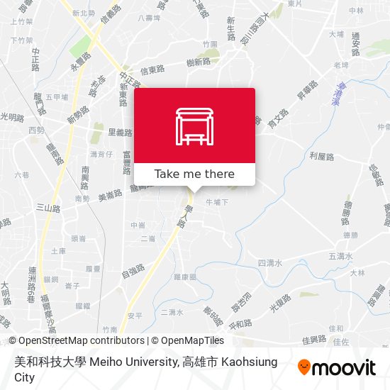 美和科技大學 Meiho University map