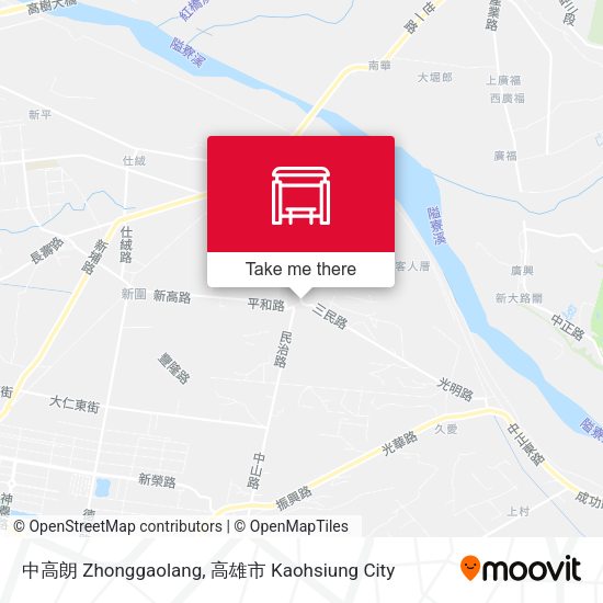 中高朗 Zhonggaolang map