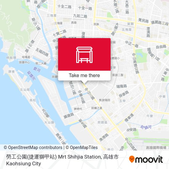勞工公園(捷運獅甲站) Mrt Shihjia Station map