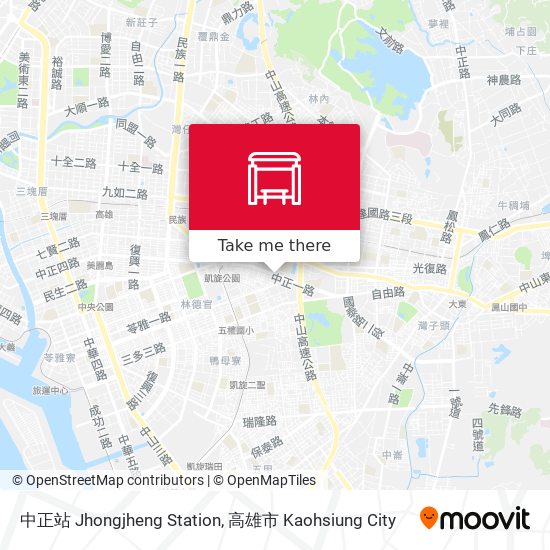 中正站 Jhongjheng Station map