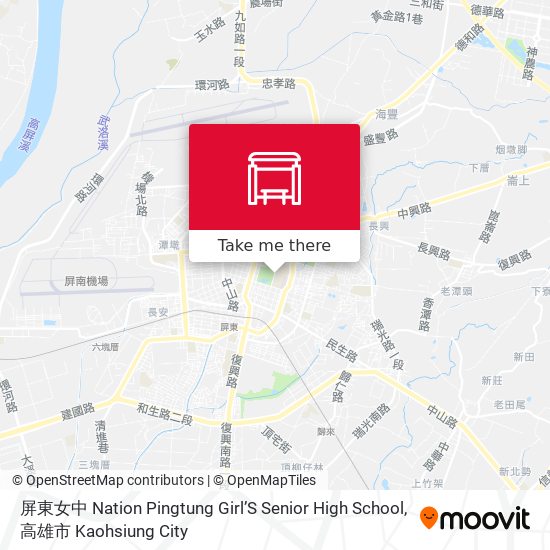 屏東女中 Nation Pingtung Girl’S Senior High School map