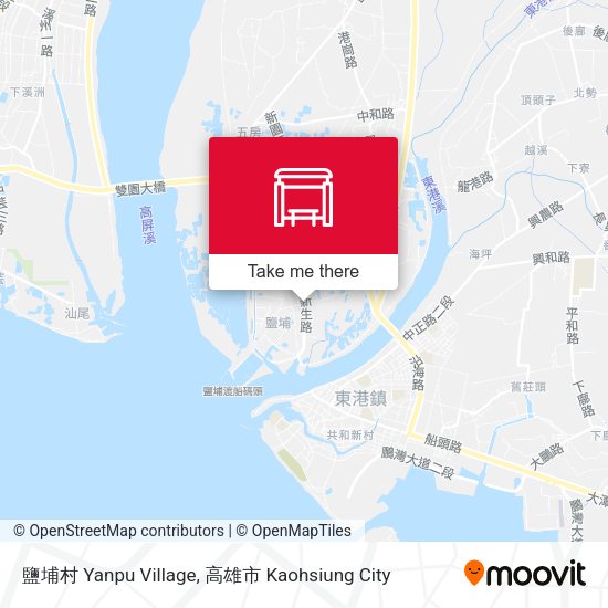 鹽埔村 Yanpu Village map
