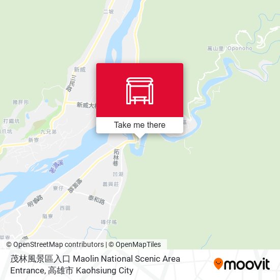 茂林風景區入口 Maolin National Scenic Area Entrance地圖