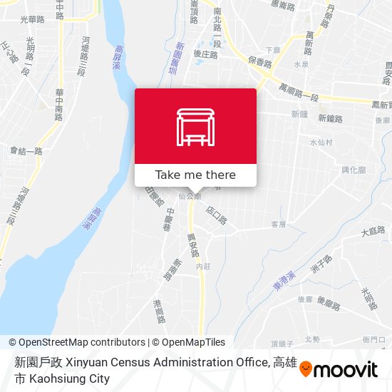 新園戶政 Xinyuan Census Administration Office map