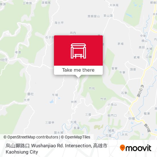 烏山腳路口 Wushanjiao Rd. Intersection map