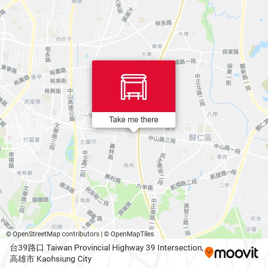 台39路口 Taiwan Provincial Highway 39 Intersection map