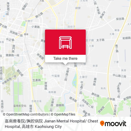 嘉南療養院 / 胸腔病院 Jianan Mental Hospital/ Chest Hospital map
