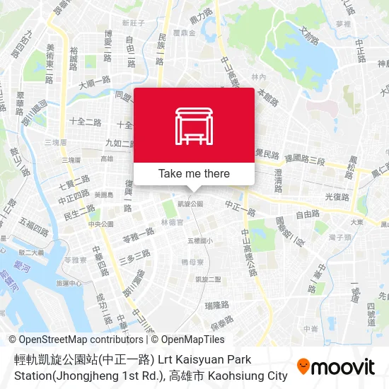 輕軌凱旋公園站(中正一路) Lrt Kaisyuan Park Station(Jhongjheng 1st Rd.)地圖