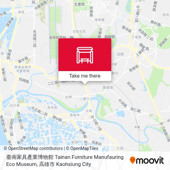 臺南家具產業博物館 Tainan Furniture Manufauring Eco Museum map