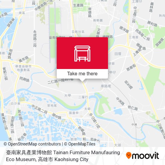 臺南家具產業博物館 Tainan Furniture Manufauring Eco Museum map