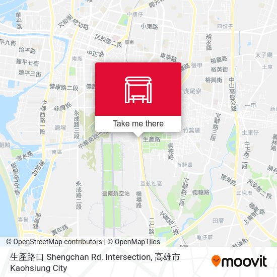 生產路口 Shengchan Rd. Intersection map