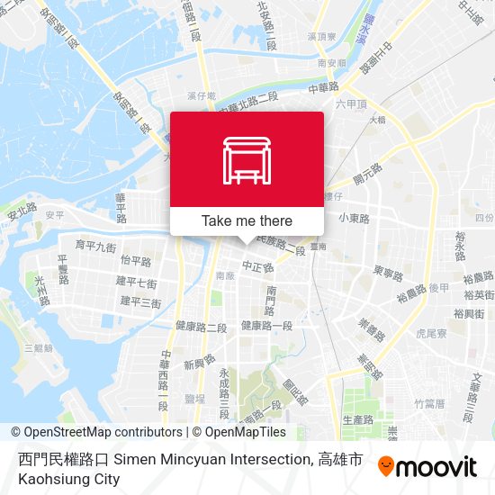 西門民權路口 Simen Mincyuan Intersection map