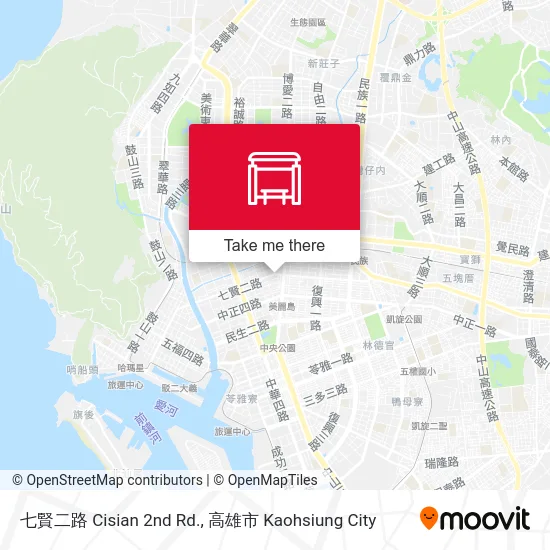 七賢二路 Cisian 2nd Rd. map