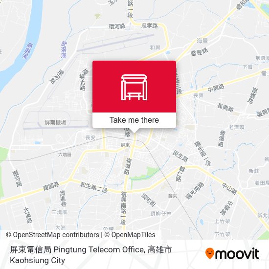 屏東電信局 Pingtung Telecom Office map