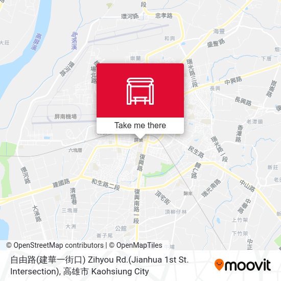 自由路(建華一街口) Zihyou Rd.(Jianhua 1st St. Intersection)地圖