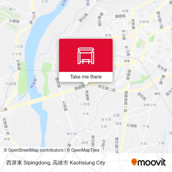 西屏東 Sipingdong map
