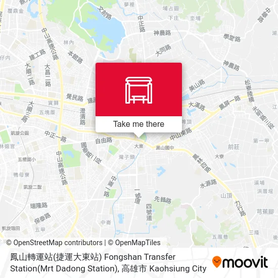 鳳山轉運站(捷運大東站) Fongshan Transfer Station(Mrt Dadong Station)地圖
