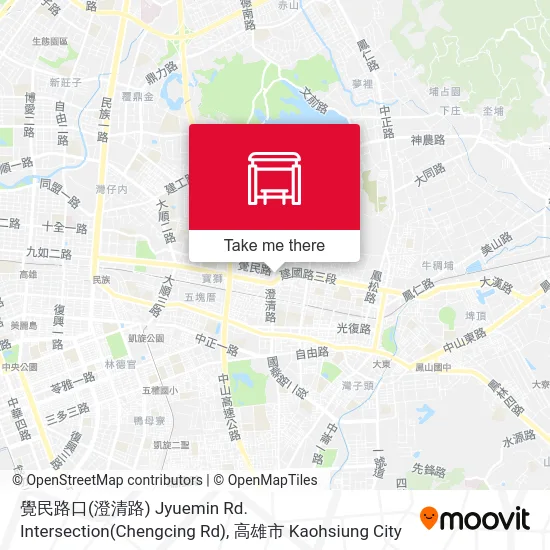 覺民路口(澄清路) Jyuemin Rd. Intersection(Chengcing Rd) map
