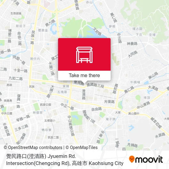 覺民路口(澄清路) Jyuemin Rd. Intersection(Chengcing Rd) map