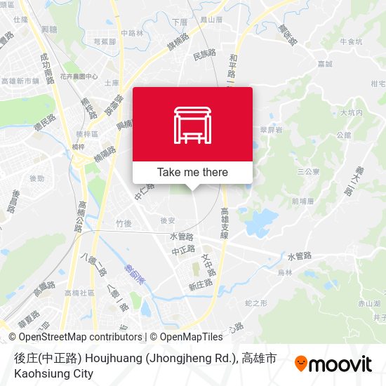 後庄(中正路) Houjhuang (Jhongjheng Rd.) map