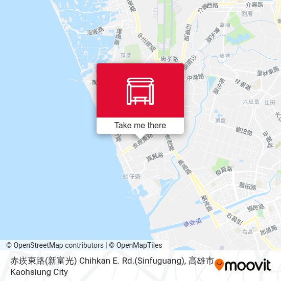 赤崁東路(新富光) Chihkan E. Rd.(Sinfuguang) map