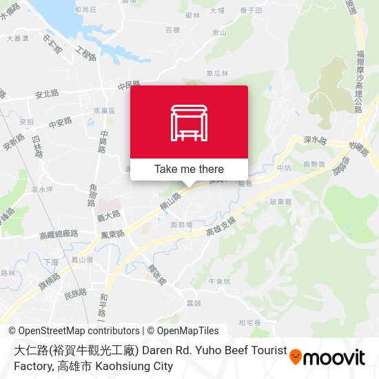 大仁路(裕賀牛觀光工廠) Daren Rd. Yuho Beef Tourist Factory map