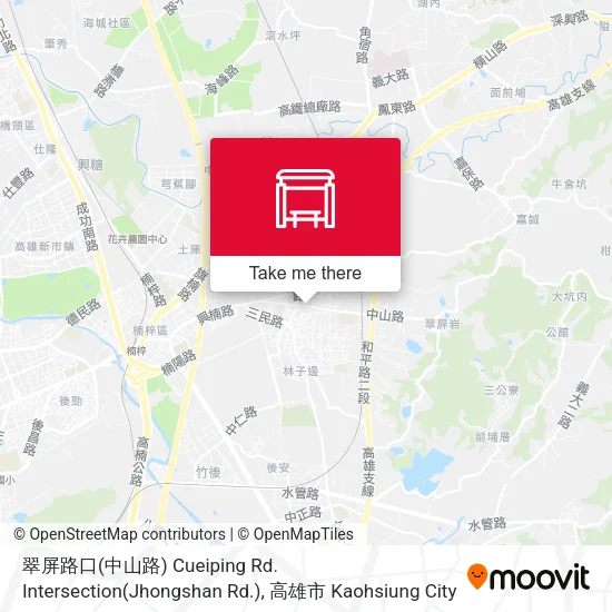 翠屏路口(中山路) Cueiping Rd. Intersection(Jhongshan Rd.)地圖