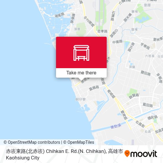 赤崁東路(北赤崁) Chihkan E. Rd.(N. Chihkan) map