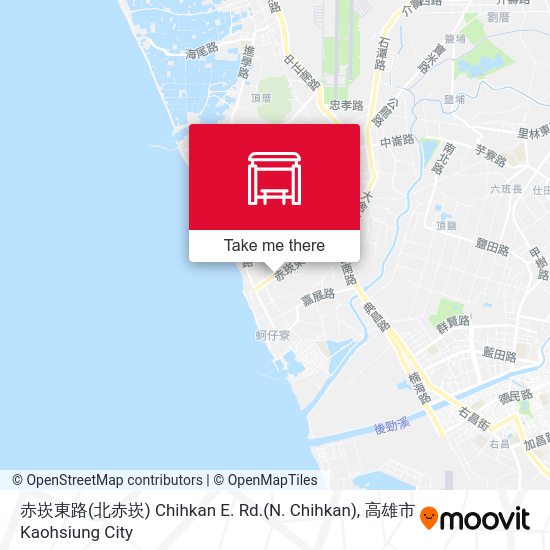 赤崁東路(北赤崁) Chihkan E. Rd.(N. Chihkan) map
