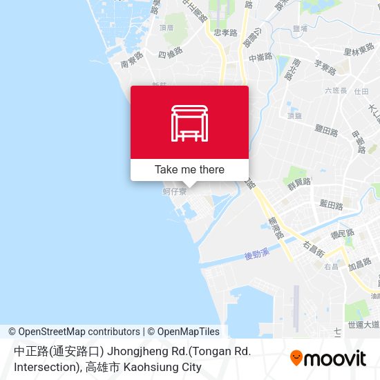 中正路(通安路口) Jhongjheng Rd.(Tongan Rd. Intersection) map