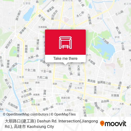 大順路口(建工路) Dashun Rd. Intersection(Jiangong Rd.)地圖