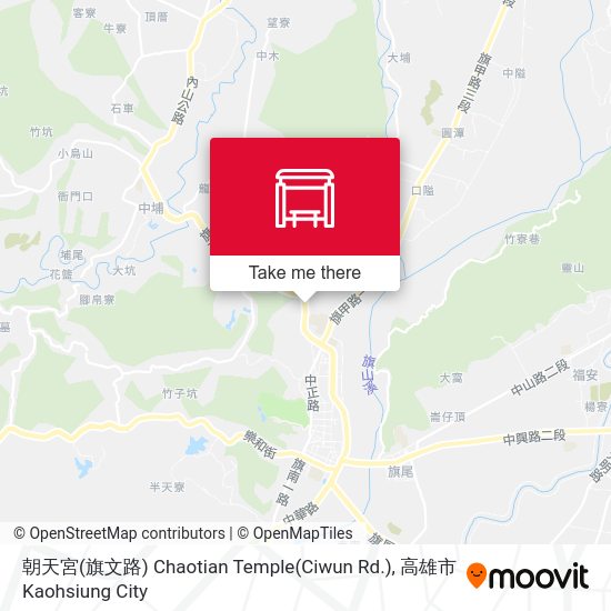 朝天宮(旗文路) Chaotian Temple(Ciwun Rd.) map