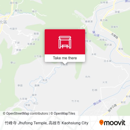 竹峰寺 Jhufong Temple map